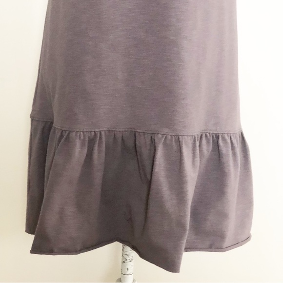 ANTHROPOLOGIE LILLA | P Gray Sleeveless Tank Ruffle Peplum Mini Dress Size XS - Picture 10 of 12